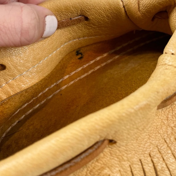 SOUTHWEST INDIAN FOUNDATION • Genuine Moosehide Leather Slip-On Fringe Moccasins - Picture 13 of 16